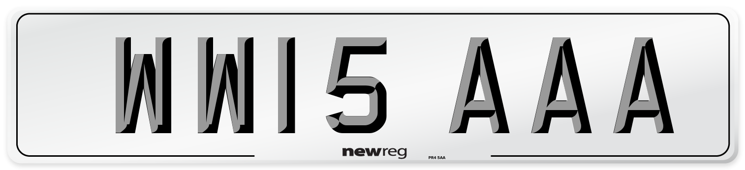 WW15 AAA Number Plate from New Reg